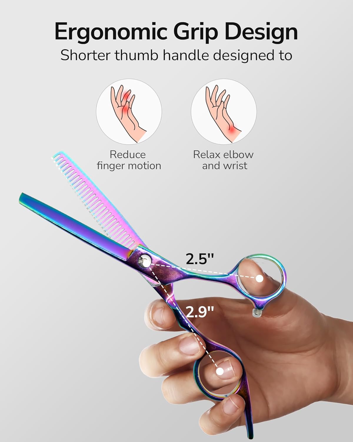 Hair Thinning Scissors ULG Professional Barber’s Texturizing Teeth Shears for Hairdressing, Salon and Home Use Thinning Shears for Hair Cutting, Made of Japanese Stainless Steel, 6.5 inch