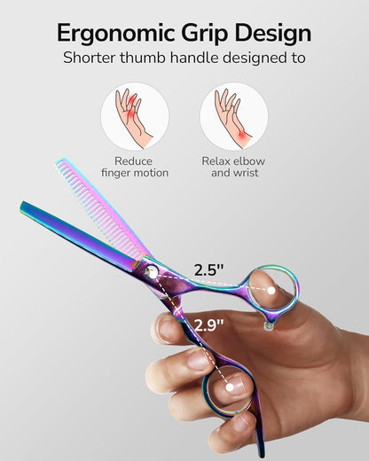 Hair Thinning Scissors ULG Professional Barber’s Texturizing Teeth Shears for Hairdressing, Salon and Home Use Thinning Shears for Hair Cutting, Made of Japanese Stainless Steel, 6.5 inch