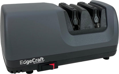 EdgeCraft Electric Knife Sharpeners Diamond Hone with 100-Percent Diamond Abrasives and Precision Angle Guides for 15-Degree Straight-Edge and Serrated Knives, 2-Stage, Black