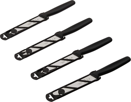Mercer Culinary Rounded Tip Wavy Serrated Bar Knife, Red, 4.3"
