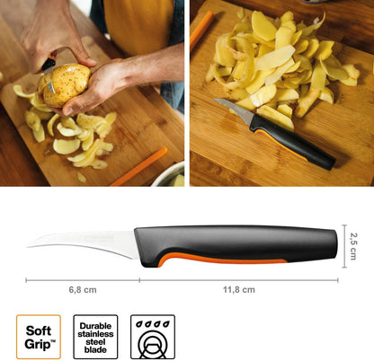 Fiskars Tomato Knife, Functional Form, Total Length: 23 cm, Japanese Stainless Steel/Plastic, 1057543