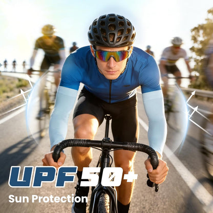Mochabao 8 Pairs Soft Arm Sleeves, UV Sun Protection Cooling Compression Arm Covers for Outdoor Work, Sports, Men & Women