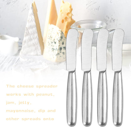 VANRA Spreader Knife Set 4-Piece Butter Knife Stainless Steel Cheese Knife Set for Jams and Cream 8.4-inch