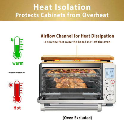 Cutting board Compatible with Breville BOV800XL/845BSS/860BSS Smart Oven Air Fryer, Accessories for Countertop Convection Oven, Heat Resistant Silicone Feet, Creates Storage Space, Protects Cabinets