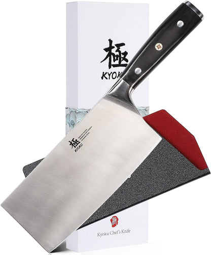 KYOKU 5 in. Serrated Cheese Knife, Samurai Series Cheese Slicer with Hollow Blade Pakkawood Handle, German 1.4116 Stainless Steel Full Tang Knife for Hard Cheese with Protective Sheath & Gift Box