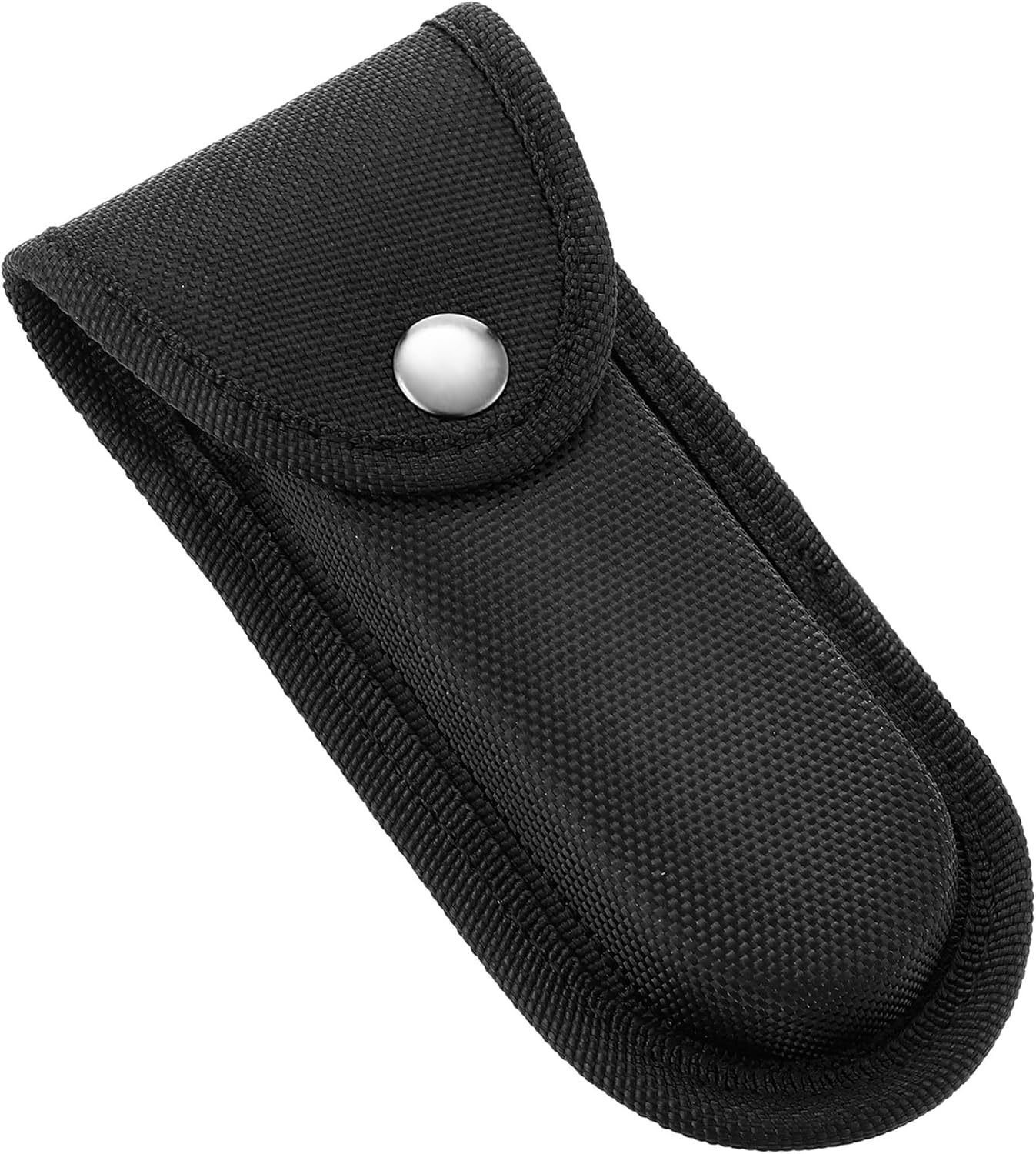 Nylon Pocket Knife Sheath, 5''-5.5'' Multitool Pouch, Folding Knife Belt Sheath with Snap Closure and Horizontal or Vertical Carry Belt Loop, Multitool Case for Outdoor or Daily Use, Larger Size