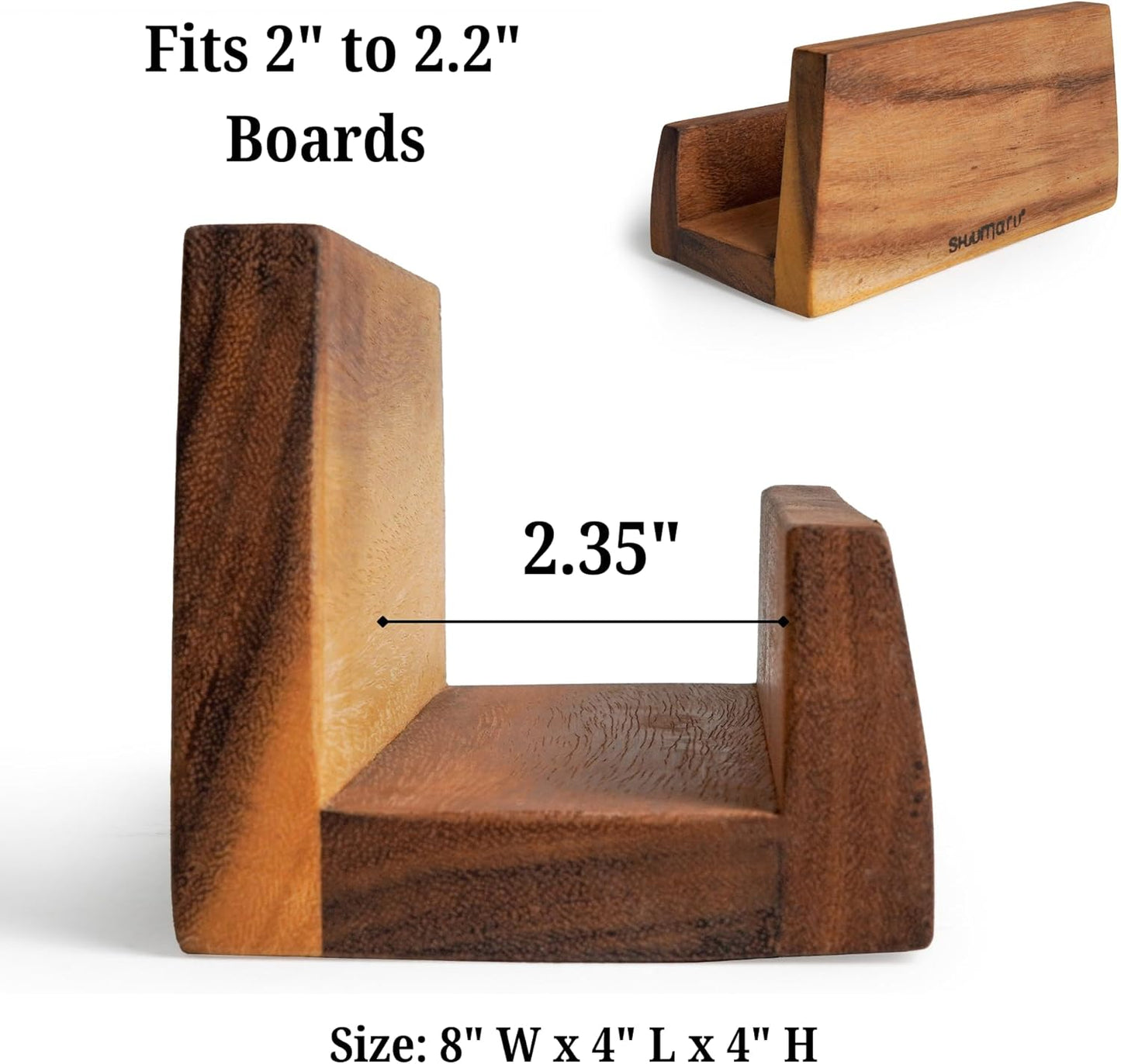 SHUMARU Mahogany End Grain Cutting Board, 17×13×1.6 in – Handmade Butcher Block, Knife-Friendly, Juice Groove, Non-Slip Feet
