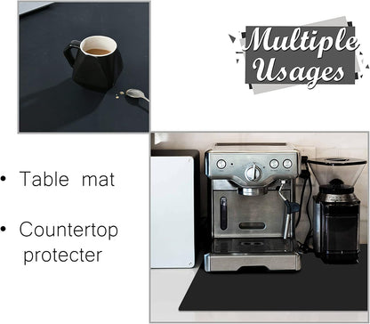 36.2" x 24" Extra Large Silicone Mat for Epoxy Resin, Nonstick Silicon Mats for Crafts Jewelry Casting, Non-Slip Kitchen Table Placemats for Countertop Protector Heat Resistant by Foepoge, Black