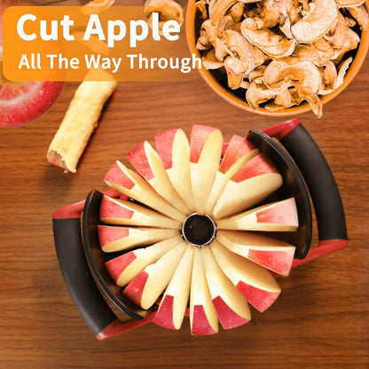 Newness 5.12 Inch Large Apple Slicer, Cut 8 Slices All the Way Through, HEAVY - DUTY Stainless Steel Apple Corer & Slicer for Fruits & Vegetables - Dishwasher Safe