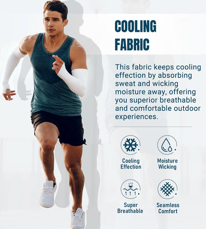 Aegend Sun Protection Cooling Arm Sleeves Compression - Tattoo Cover up - Sun Sleeves for Men Women Youth