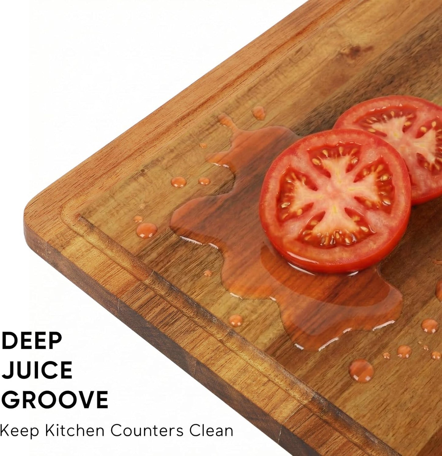 Acacia Wood Small Cutting Board for Kitchen, 10x7 Inch Mini Chopping Bar Board with Juice Groove & Hanging Hole, Thickened Portable Cheese Board for Camping,BBQ, Dorm, RV and Small Spaces