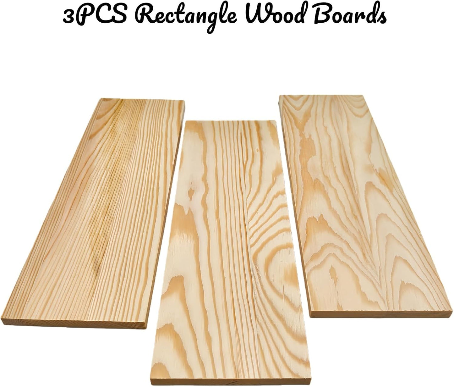 4PCS Rectangle Wood Boards Unfinished Wood Blocks for Crafting, 8x6x1in Blank Whittling Wooden Blocks for Wood Carving,Painting & Burning