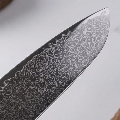 KOFERY Damascus Steel Butcher Knife Set with Full Tang Blades for Pit Master BBQ Meat Carving, Smoking Meat & Game Processing with Canvas Knife Roll for Camping, Gift for Men