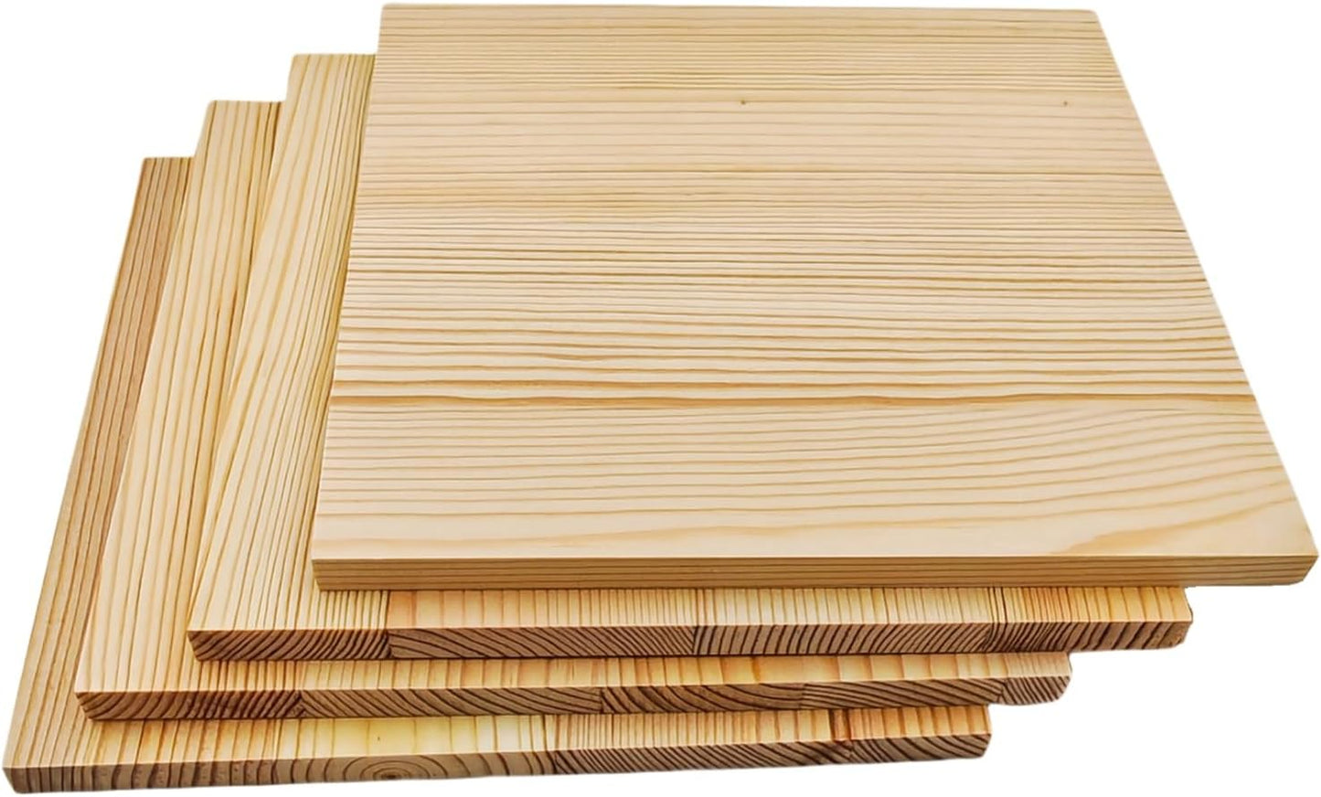 6PCS Unfinished Wood Square Blocks for Crafts, 6x6x1in Blank Wooden Squares Pine Wood Boards for Carving,DIY Wood Coasters,Painting & Burning