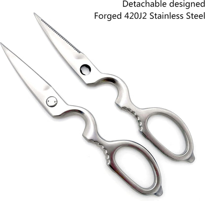 Kitchen Shears - MATTSTONE HILL Kitchen Scissors, Heavy Duty Kitchen Shears, Poultry Shears, All Purpose Stainless Steel Utility Scissors