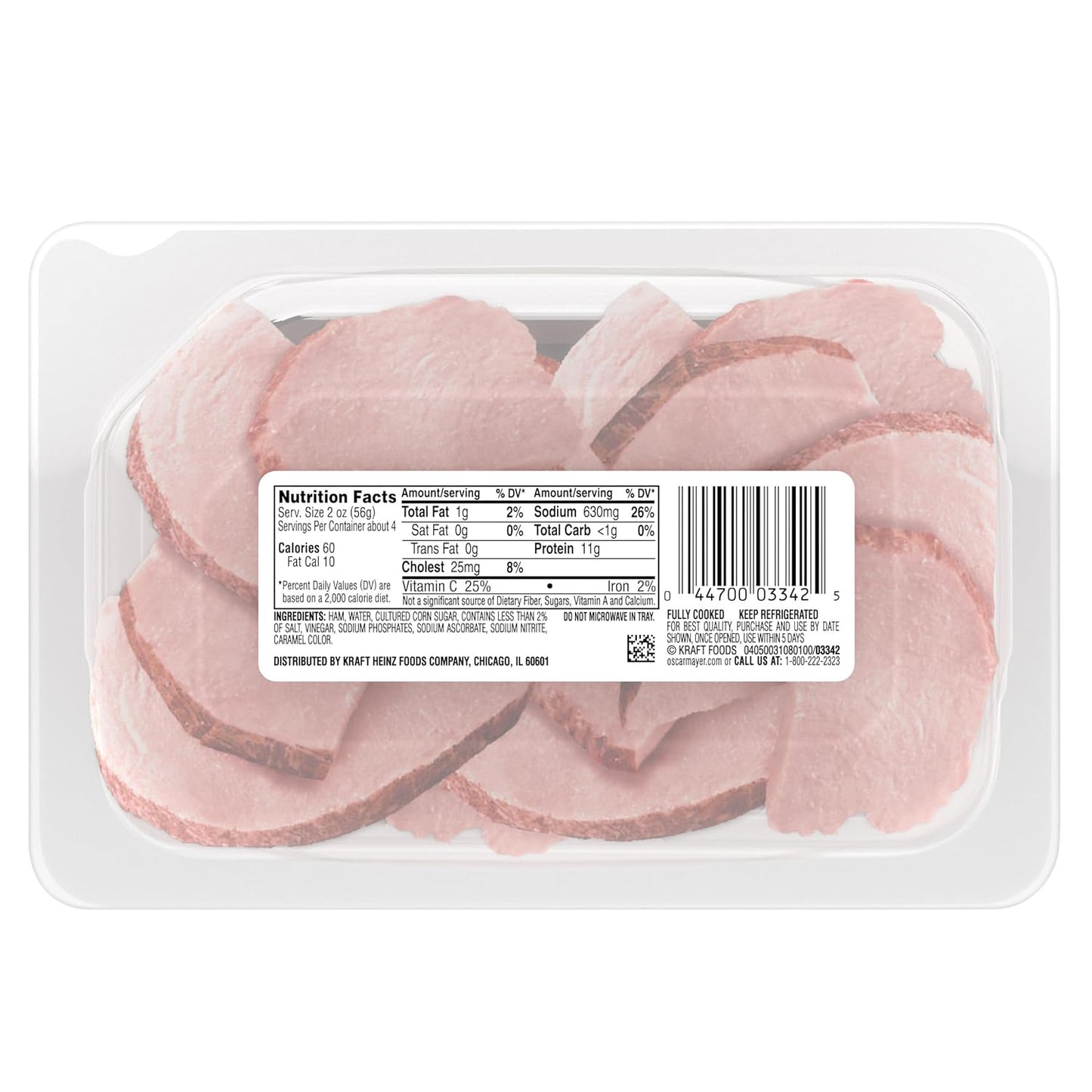 Oscar Mayer Carving Board Slow Cooked Ham Sliced Deli Meat, 7.5 oz Pack