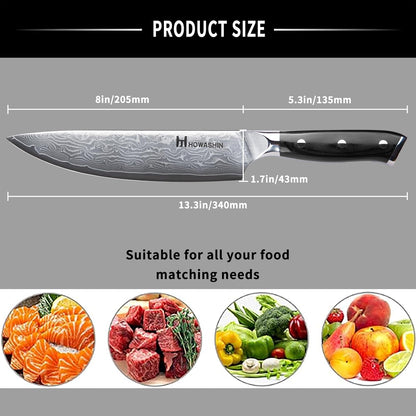 Chef Knife 5 Inch & Kitchen Knife Set Professional, German High-Carbon Stainless Steel,Razor Sharp, Ergonomic Handle,Utility Knife with Christmas Gift Box