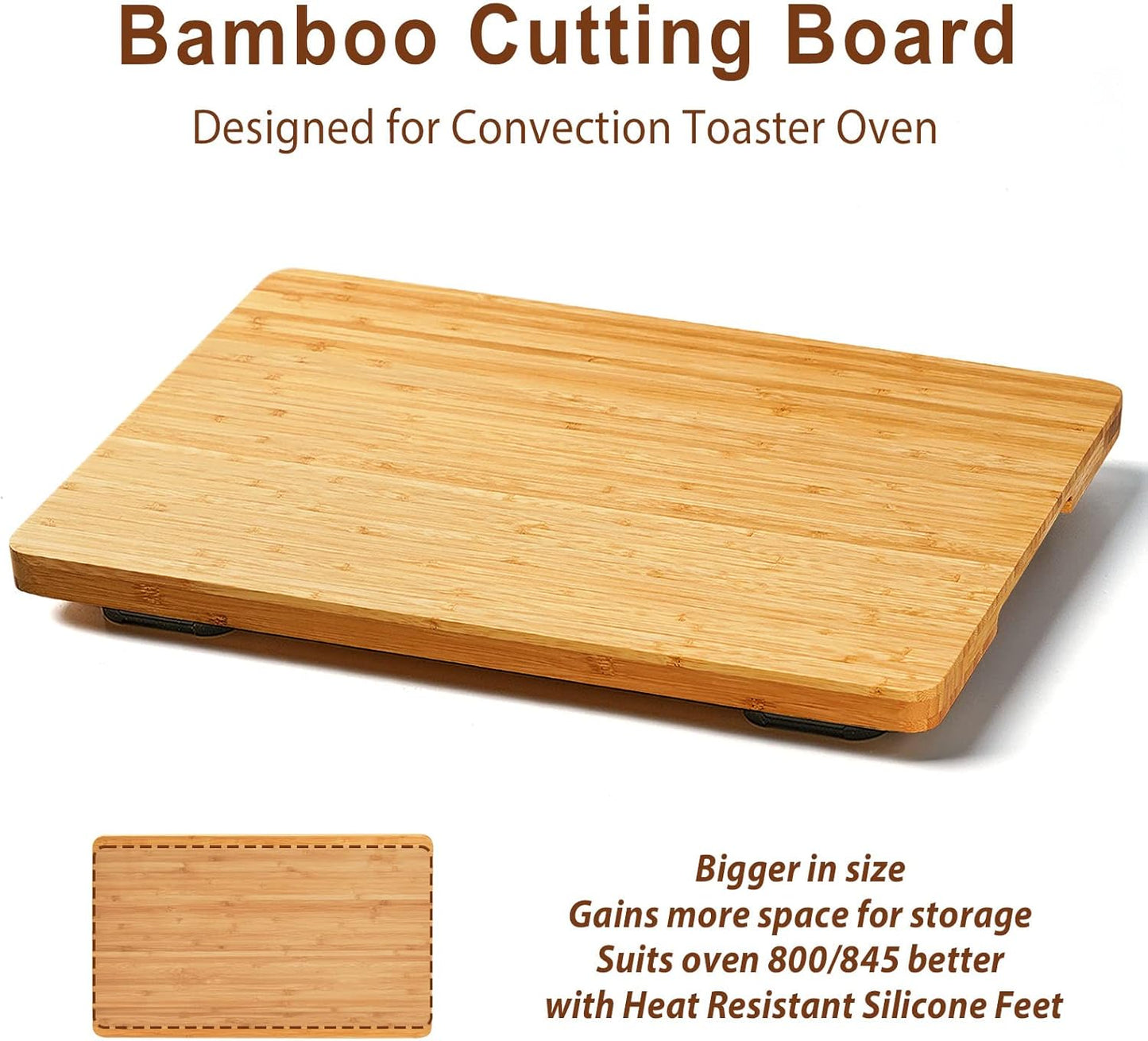 Cutting board Compatible with Breville BOV800XL/845BSS/860BSS Smart Oven Air Fryer, Accessories for Countertop Convection Oven, Heat Resistant Silicone Feet, Creates Storage Space, Protects Cabinets