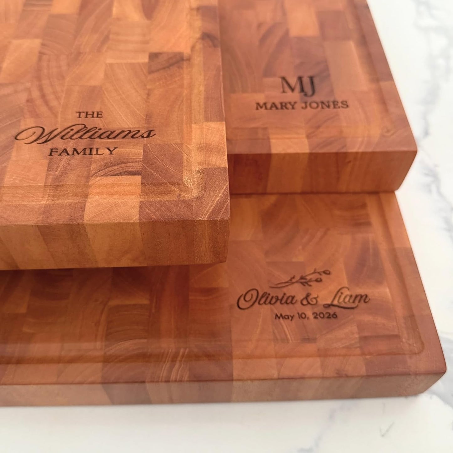 SHUMARU Mahogany End Grain Cutting Board, 17×13×1.6 in – Handmade Butcher Block, Knife-Friendly, Juice Groove, Non-Slip Feet