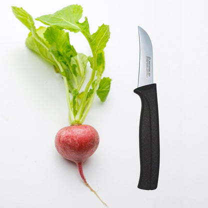 Kitchen Utility Knife - MATTSTONE HILL 4 Inch Paring Knife, Small Fruit & Vegetable Knife, Premium German Stell Blade, Black Handle