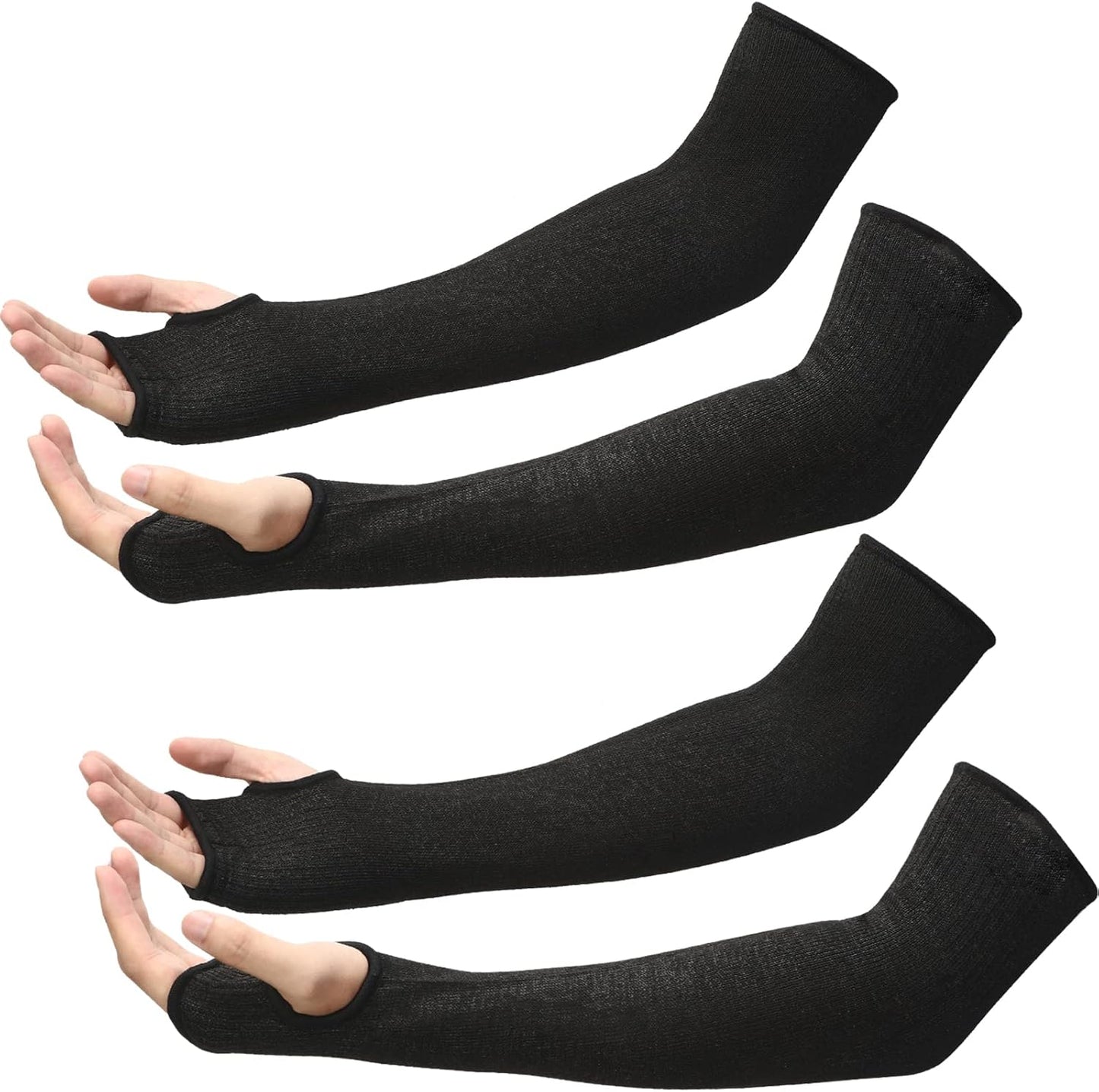 Geyoga 2 Pairs Arm Protection Sleeves Level 5 Cut Resistant, Forearm Protectors for Thin Skin and Bruising Men Women