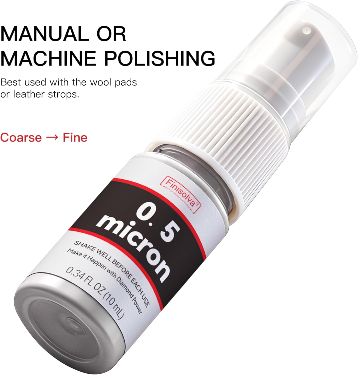 2 Micron Diamond Emulsion, 0.34 FL OZ 10 ML Diamond Stropping Compound for Knife Sharpening Leather Strops, Wool Pads & Polishing Cloths, Suspension for Knives, Tools, Metal, Glass, Ceramic & Stone