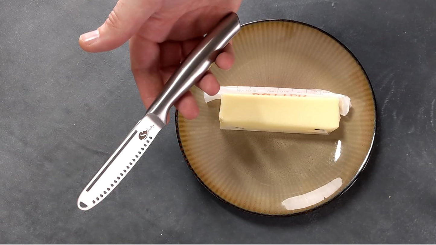 Simple preading Magic Butter Knife Spreader and Curler - Complete Your Kitchen Knives Set, Curl Your Butter with Ease 3 Different Ways