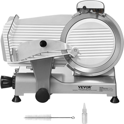 VEVOR Meat Slicer, 7.5 inch 200W Electric Deli Slicer Machine with SUS420 Blade, 0-0.6 inch Adjustable Thickness, ETL Certified Home Food-Slicer for Meat, Ham, Baguett, Steak