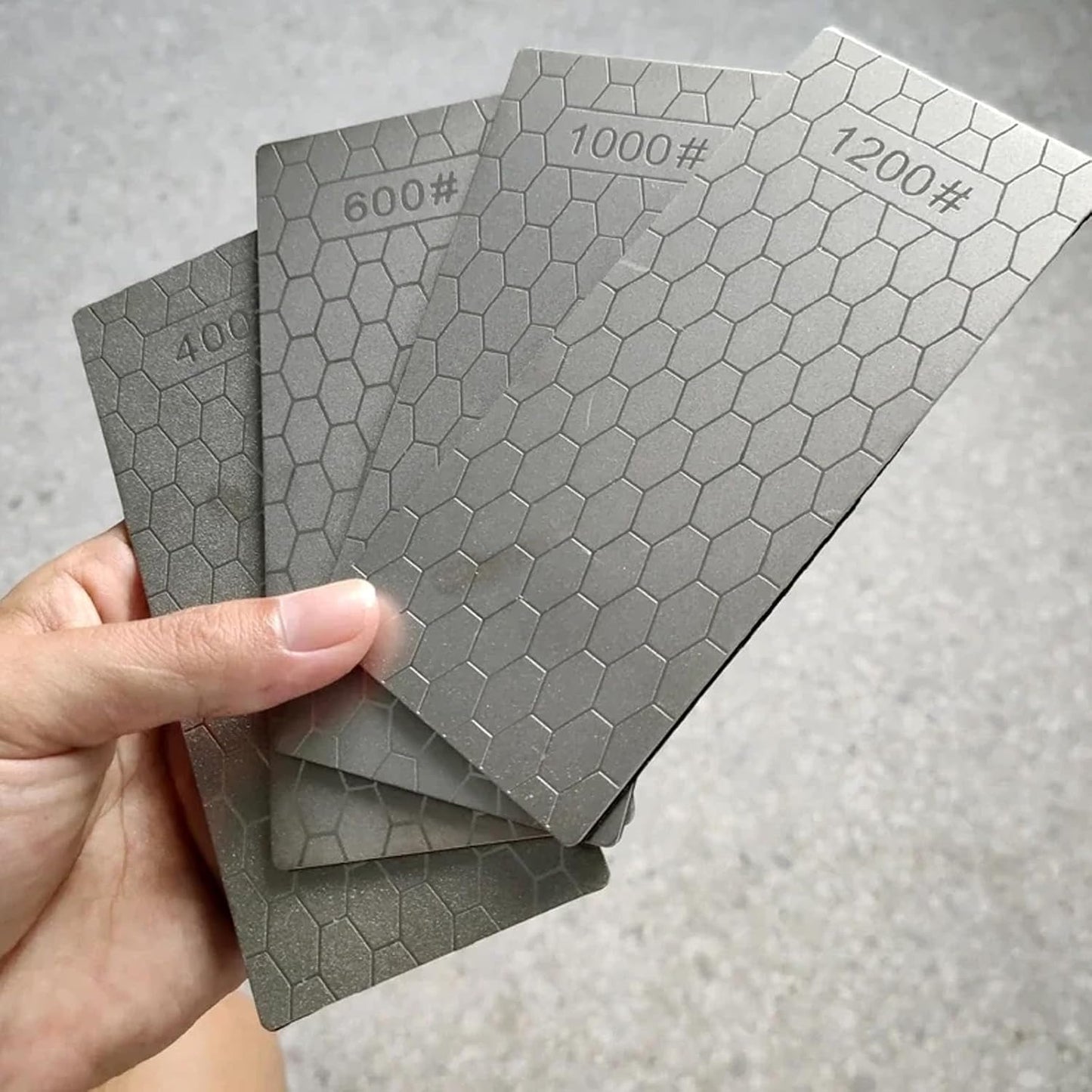 Diamond Sharpening Stone Set,8 Pcs Diamond Lapping Plate Coarse/Medium/Fine Grit Sharpener,240/400/600/800/1000/1500/2000/3000 Grit，Perfect Assistance Sharpener Angle Guide