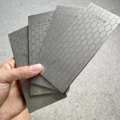 Diamond Sharpening Stone Set,8 Pcs Diamond Lapping Plate Coarse/Medium/Fine Grit Sharpener,240/400/600/800/1000/1500/2000/3000 Grit，Perfect Assistance Sharpener Angle Guide