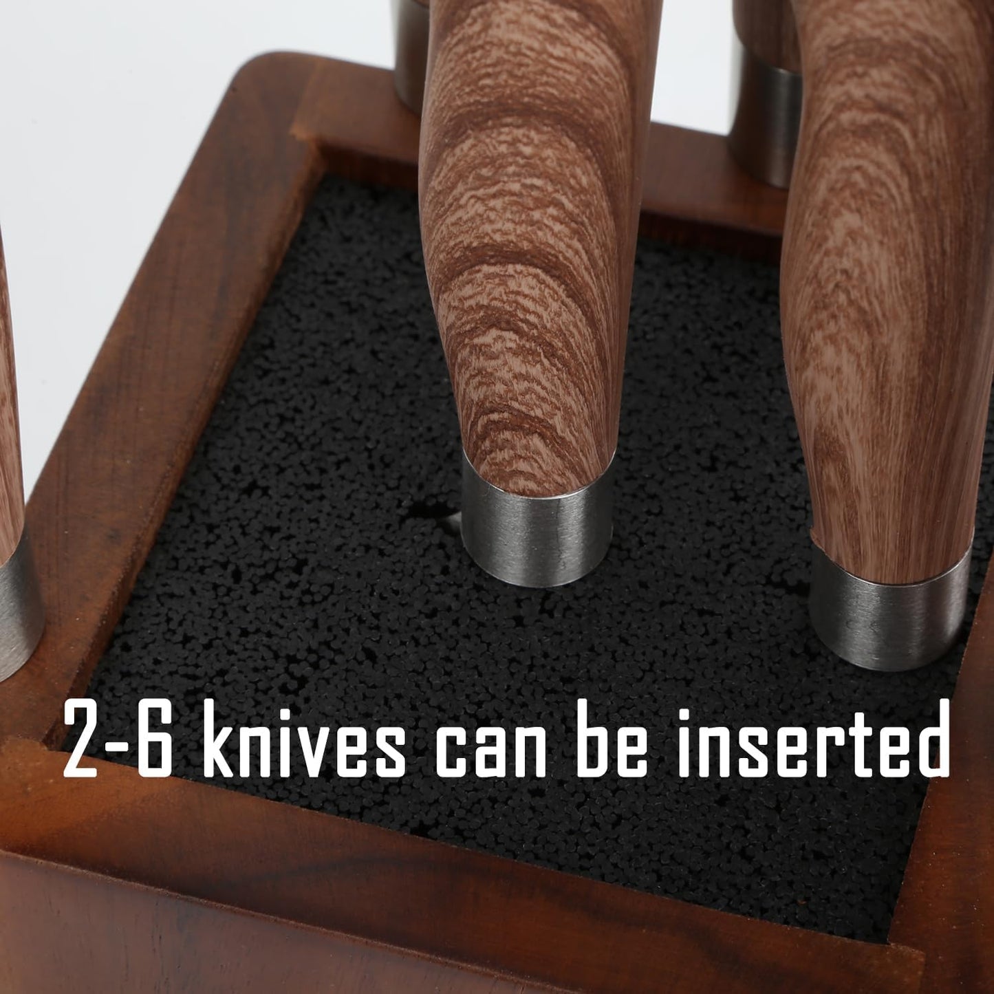 Resafy Magnetic Knife Wooden Block 360 Rotatable Knife Holder Rack Magnetic Stands with Strong Enhanced Magnets Kinves Strip