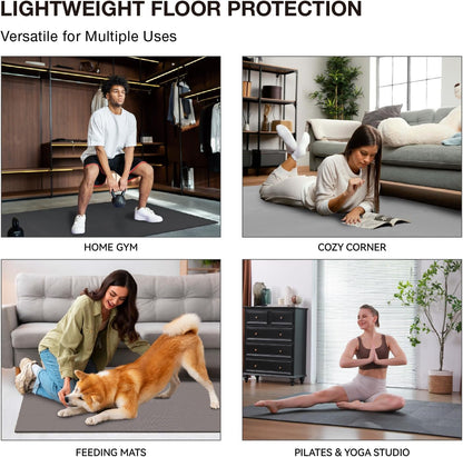 AIRHOP 18 Tiles Gym Floor Mat, EVA Foam Puzzle Gym Mat, High-Density Interlocking Foam Floor Tiles for Home Gym, Play Workout Garage Kitchen Flooring