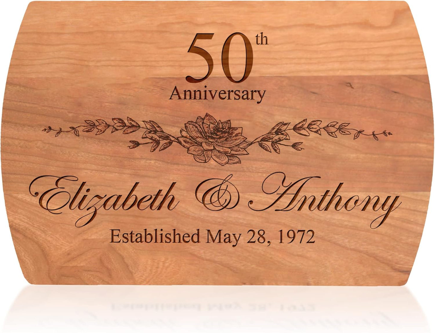 Blue Ridge Mountain Gifts Personalized Wood Cutting Board Laser Engraved Anniversary or Wedding Gift Custom Charcuterie Board Personalized Gift for Mothers