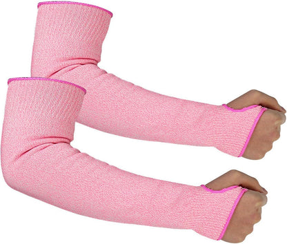 Cut Resistant Farmers Sleeves with Thumb Hole - Arm Protectors for Thin Skin and Bruising, Suitable for Gardening, Welding