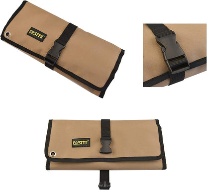 Roll Tool Pouch Rolling Tool Hanging Bag Multi Pockets Organizer PTN055, Dark Yellow