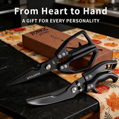 Kitchen Scissors for Food Seafood, BBQ Meat Scissor Heavy Duty, Heavy Duty Poultry Shears All Purpose Kitchen Shear for Food Japan, Cooking Scissors Cutting Bone Chicken Shears, Gift for Men Women