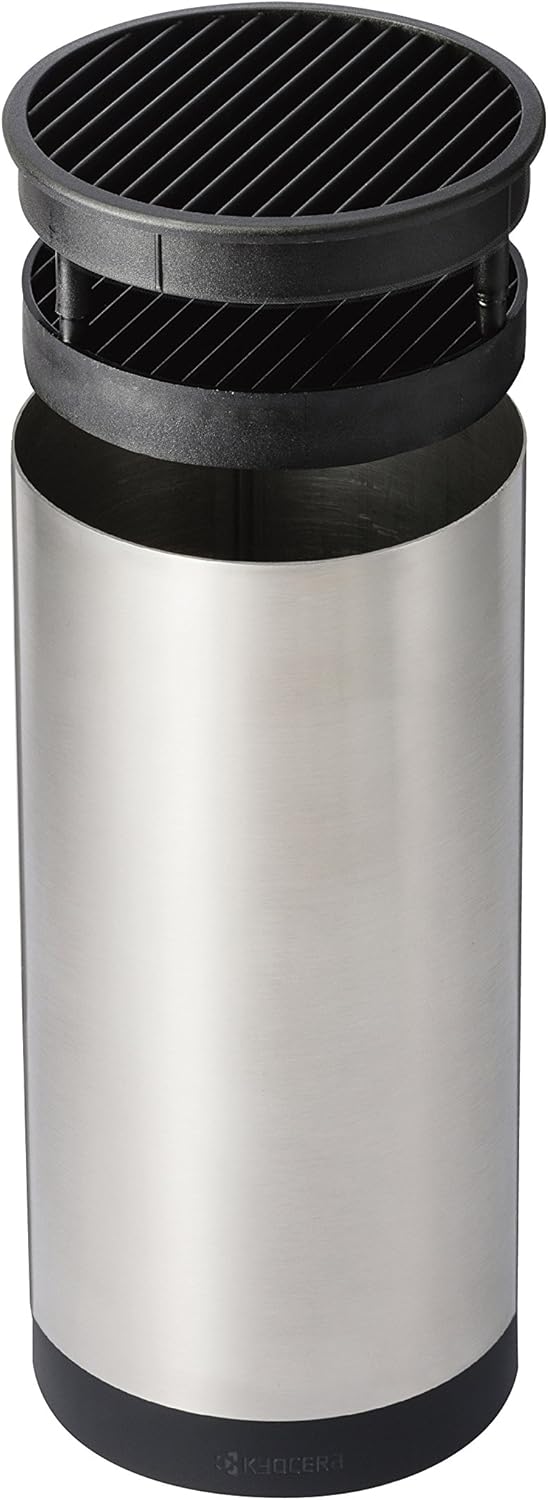 Kyocera KB-U-BK Universal Round Soft Touch Knife Block, 8.8" x 4.3", Black
