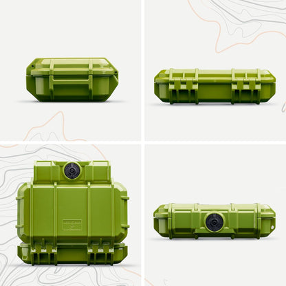 Evergreen 56 Dry Box - EDC Tough Protective Case USA Made for Organization of Cameras, Phones, Camping, Fishing, Hiking, Water Sports (Red)