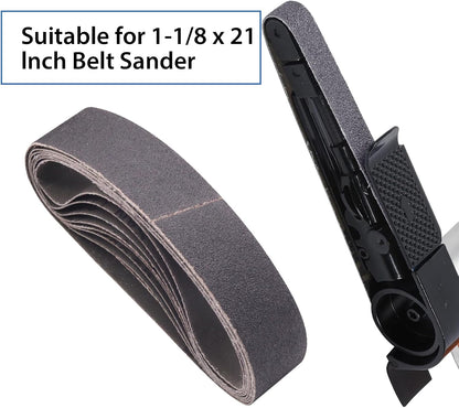 1x30 Inch Silicon Carbide Sanding Belts, 4 PCS Each of 80,120, 240, 400, 800,1000 Grits Knife Sharpening Belt Kits for 1 x 30 Inch Belt Sander, 24 Pack