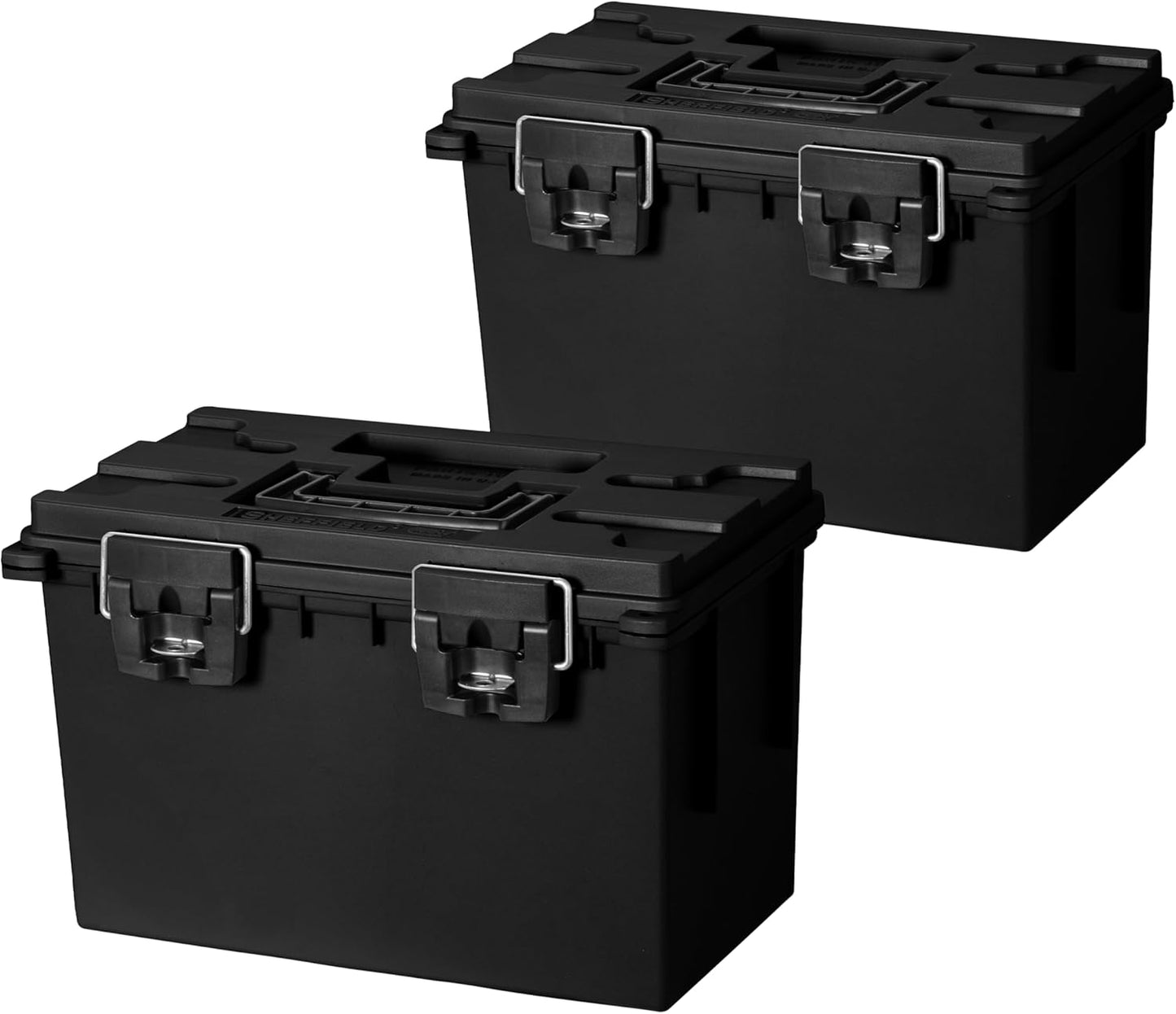 Sheffield 12629 Ammo Storage Box, Mothers Day Gifts for Mom,.30 Cal Field Boxes, Lockable Storage Box with Handle, Secures Hunting Gear, Supplies, and Bullets, Made in USA