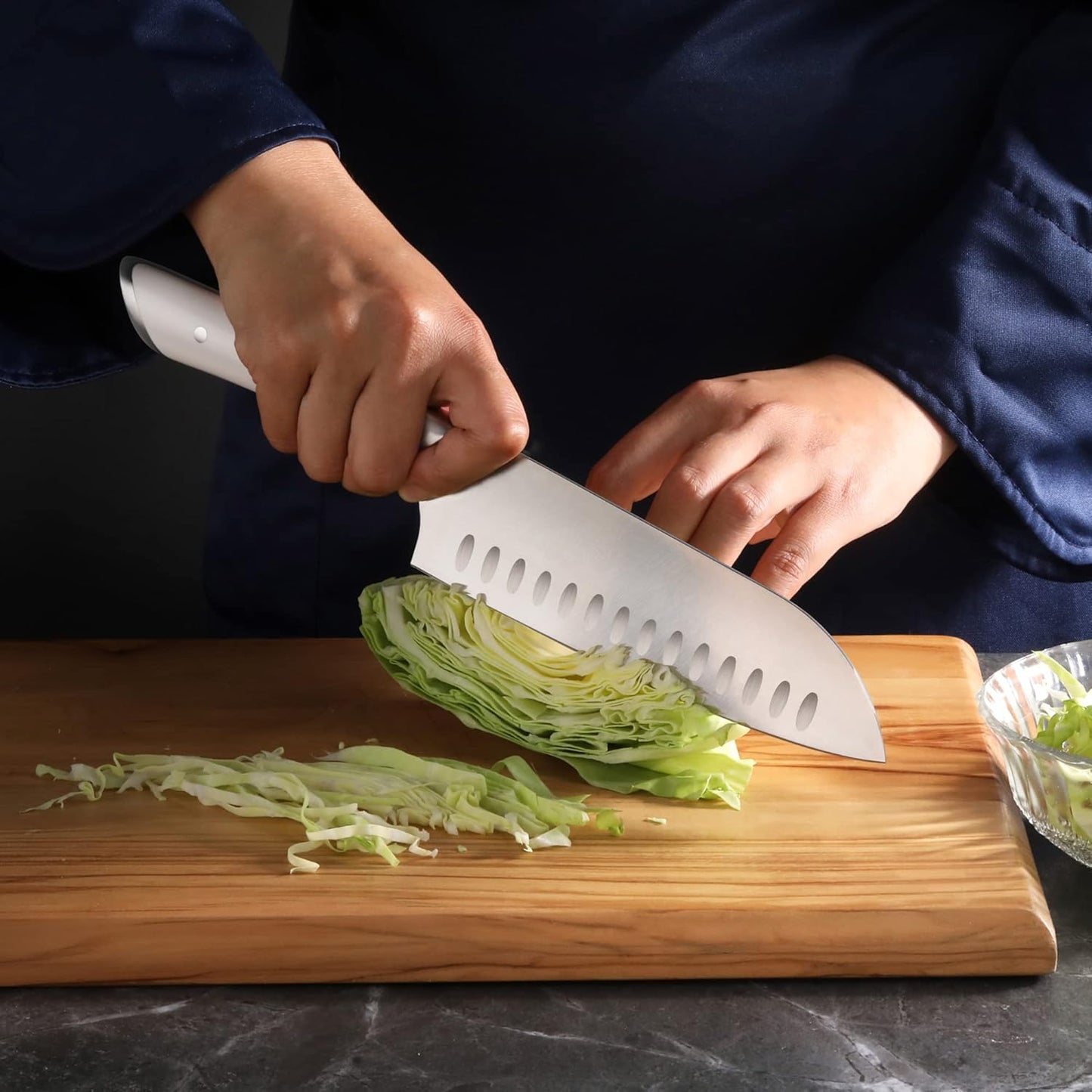 Cangshan HELENA Series German Steel Forged 7" Santoku Knife (Black)