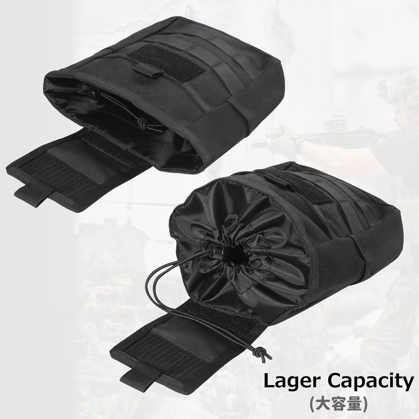 Azarxis Tactical Mini Belt Pouches, Multi-Purpose Small Battery Case Compact Utility EDC Card Slot Holder Waist Bags Military Molle Pack Sundries Storage Pack