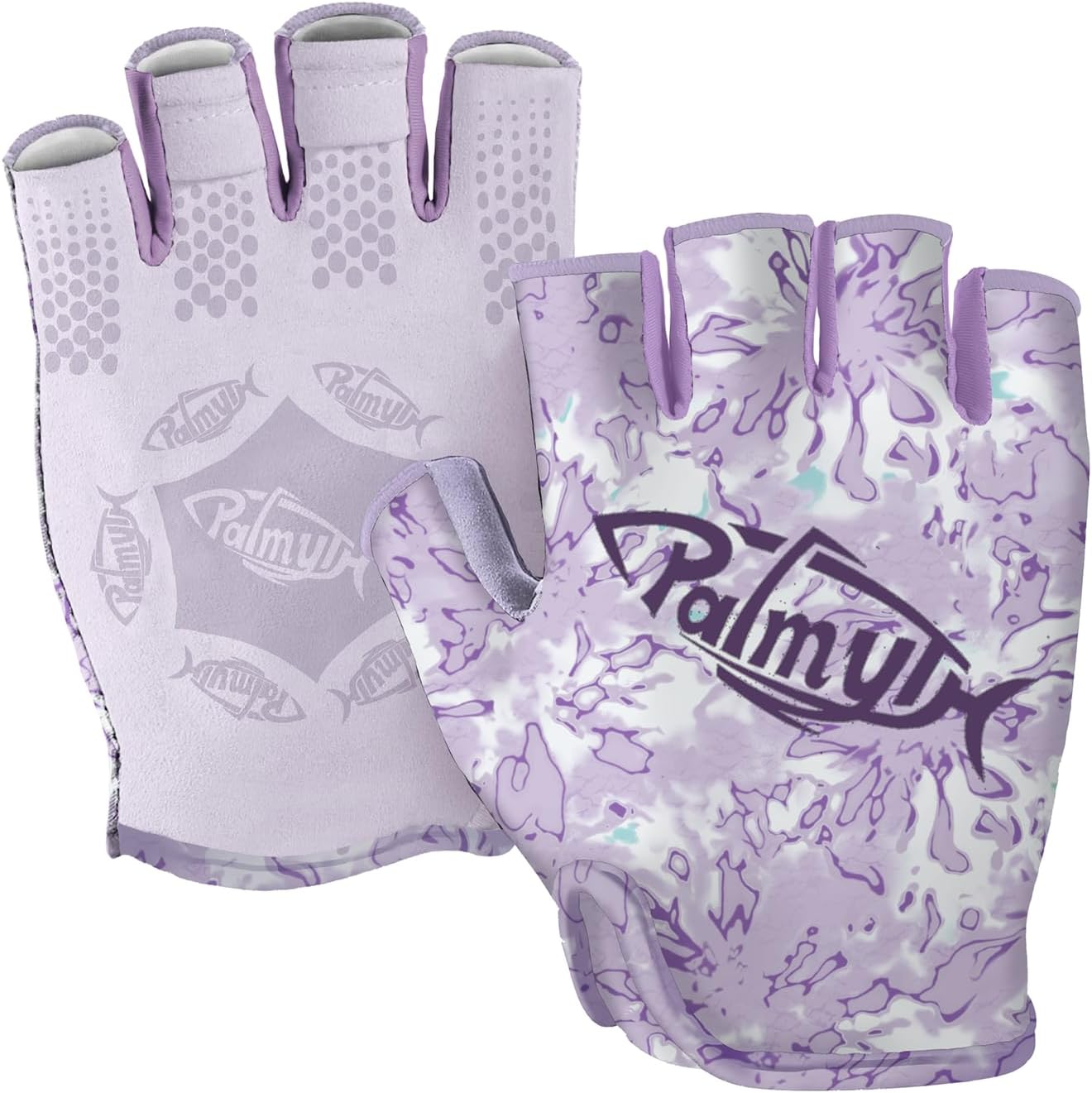 Palmyth Stubby UV Fishing Gloves Sun Protection Fingerless Glove Men Women UPF 50+ SPF for Kayaking, Paddling, Canoeing, Rowing, Driving