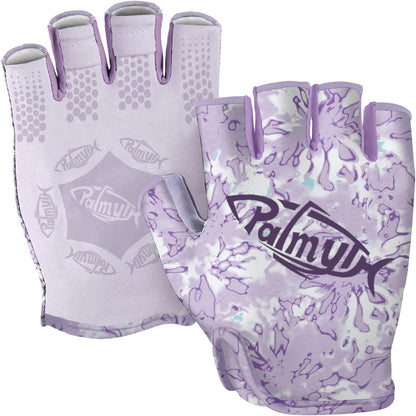 Palmyth Stubby UV Fishing Gloves Sun Protection Fingerless Glove Men Women UPF 50+ SPF for Kayaking, Paddling, Canoeing, Rowing, Driving