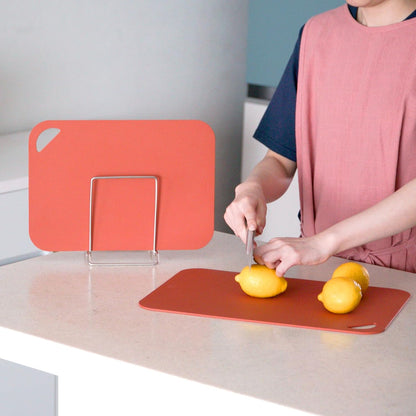 Flexible Cutting Board – Premium TPU Cutting Mat, Thick, Knife Friendly, Non-Slip, Dishwasher Safe Kitchen Prep Board, Made in Korea, Beige Large (1 Pack)