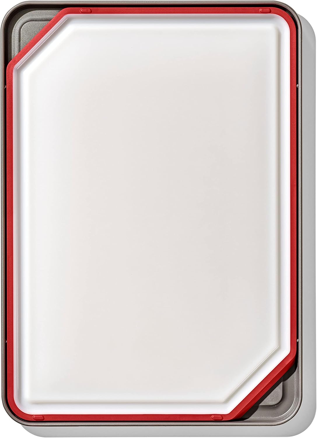 OXO Outdoor Kitchen Cutting Board & Tray,White