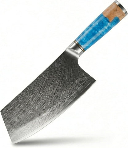 Tidal Blue - 7" Nakiri Knife - Damascus