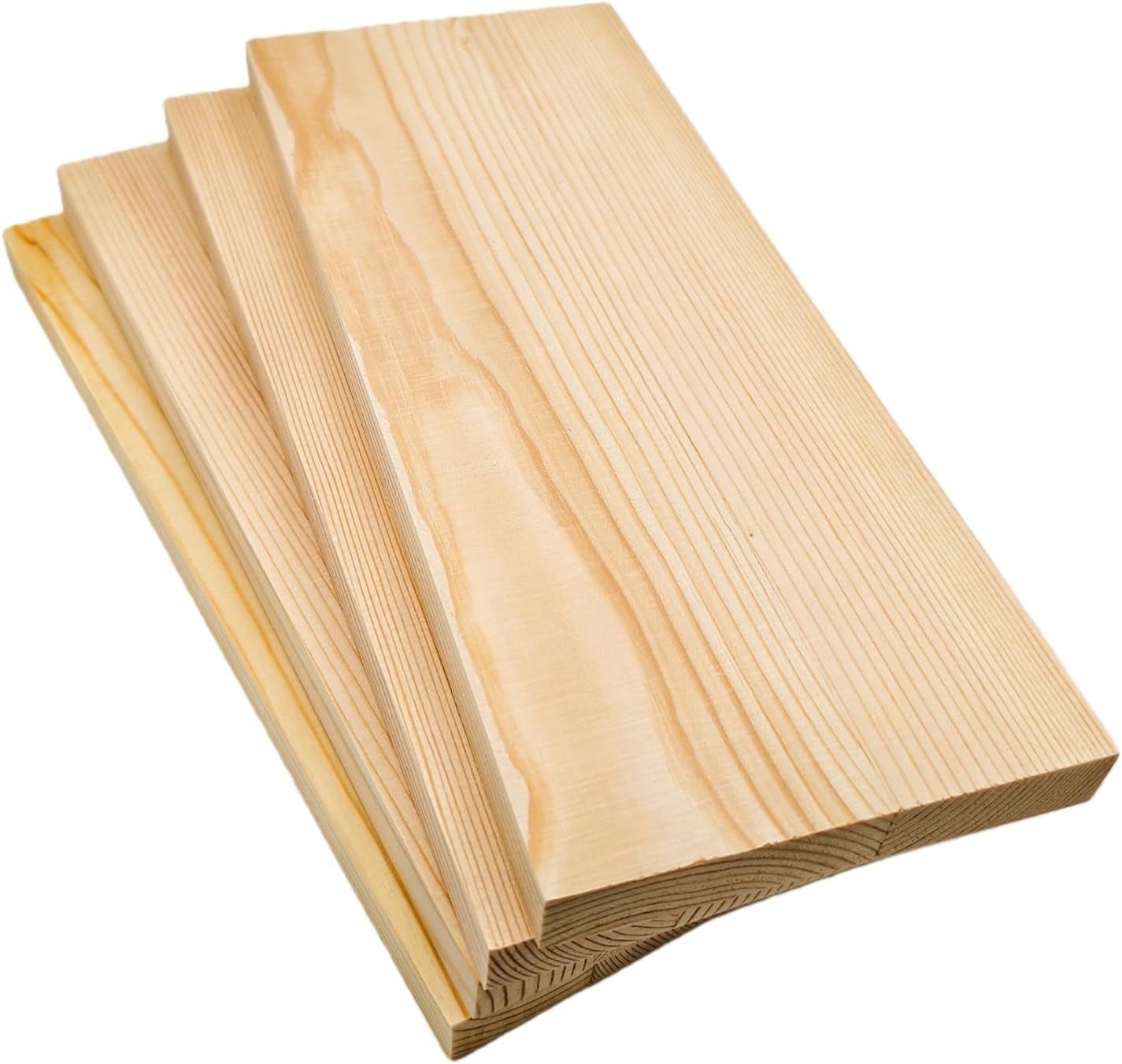 4PCS Rectangle Wood Boards Unfinished Wood Blocks for Crafting, 8x6x1in Blank Whittling Wooden Blocks for Wood Carving,Painting & Burning
