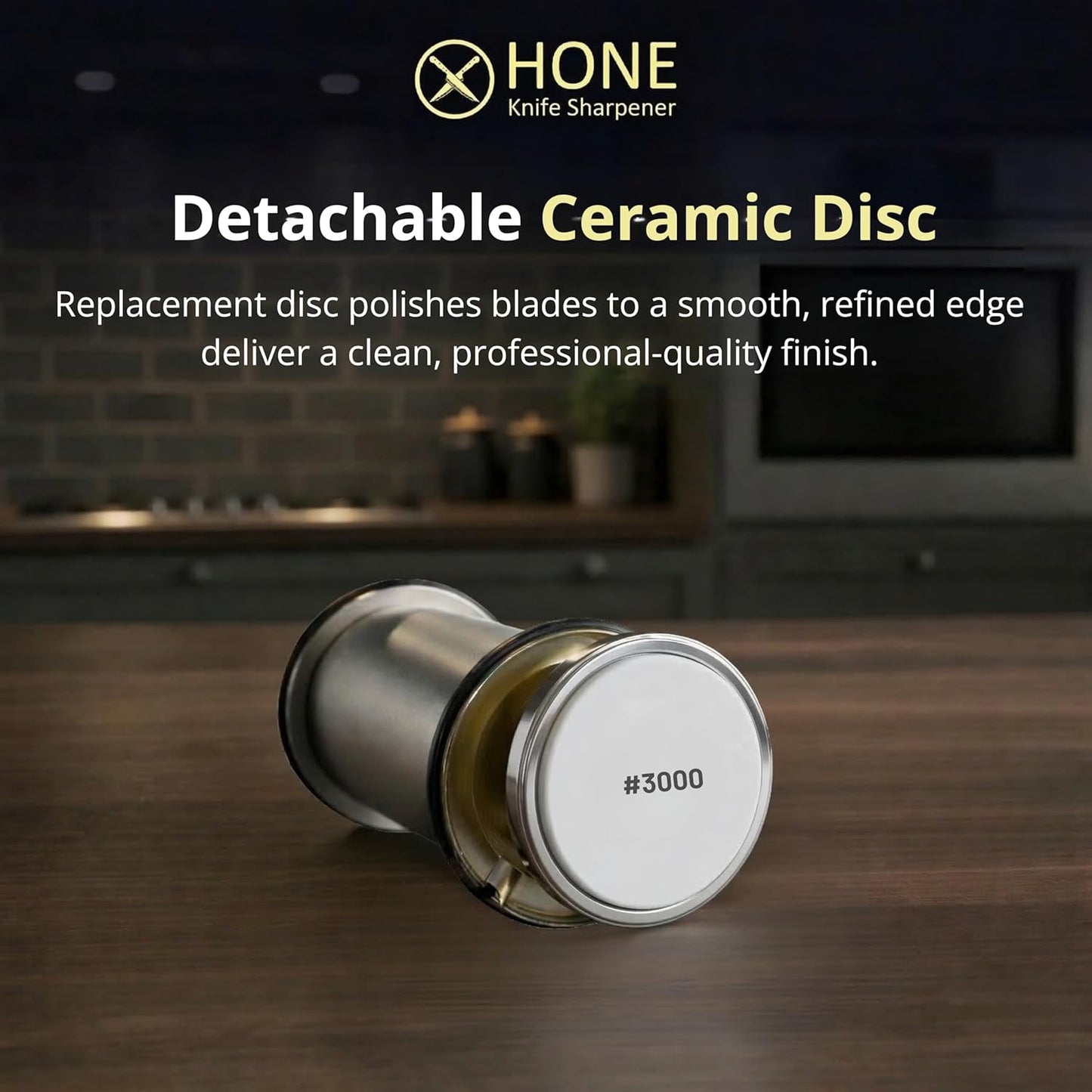 #𝟑𝟎𝟎𝟎 𝐂𝐞𝐫𝐚𝐦𝐢𝐜 𝐃𝐢𝐬𝐜 for 𝗛𝗢𝗡𝗘 𝗞𝗻𝗶𝗳𝗲 𝗦𝗵𝗮𝗿𝗽𝗲𝗻𝗲𝗿, Premium Rolling Knife Sharpener Disc for Fine Sharpening & Blade Maintenance, Extra Sharp Knives Honing & Polishes Edge