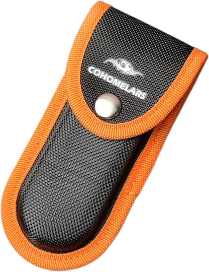 Nylon Sheath for 4''-4.25'' Multitool Knife,Horizontally Carry Knife Pouch Fits 4.25''-4.5'' Wide Folding Pocket Knife,Leatherman Tool Case,EDC Belt Holder COHOMELARS (Small Size)